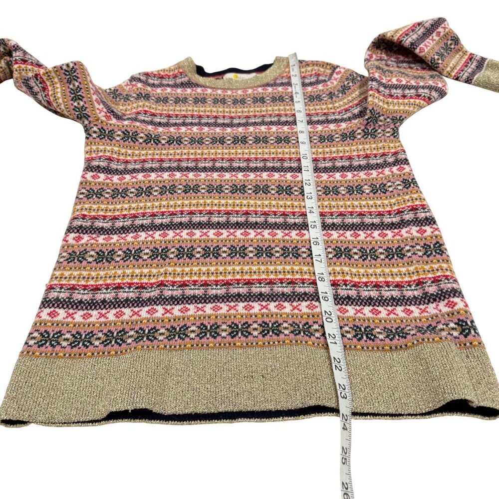 Boden Louise Fair Isle Sweater with Gold Trim Size S - Picture 10 of 10
